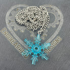 Snowflake necklace made with upcycled LEGO® on Curb Chain