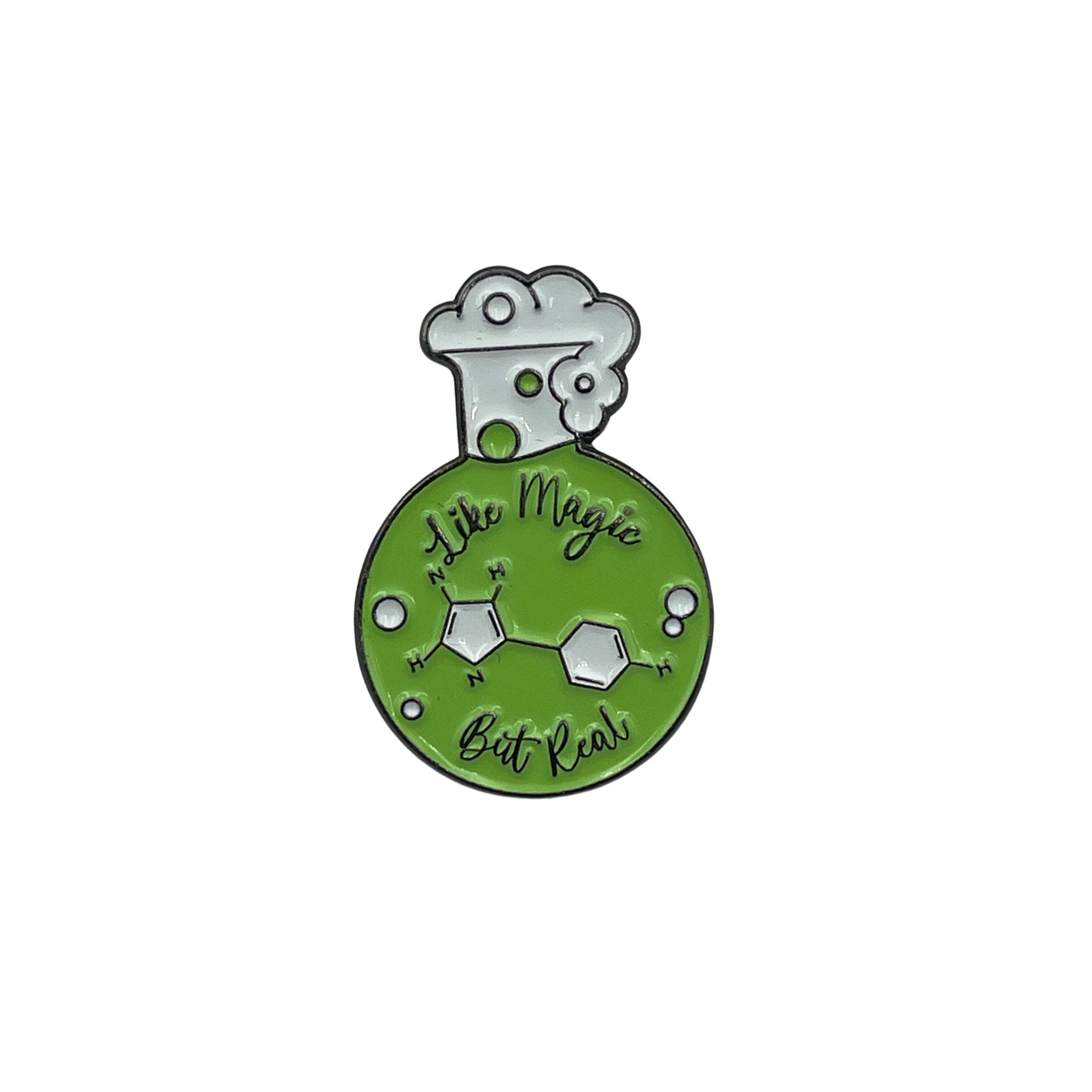 Like Magic but Real Green Science Enamel Pin Badge