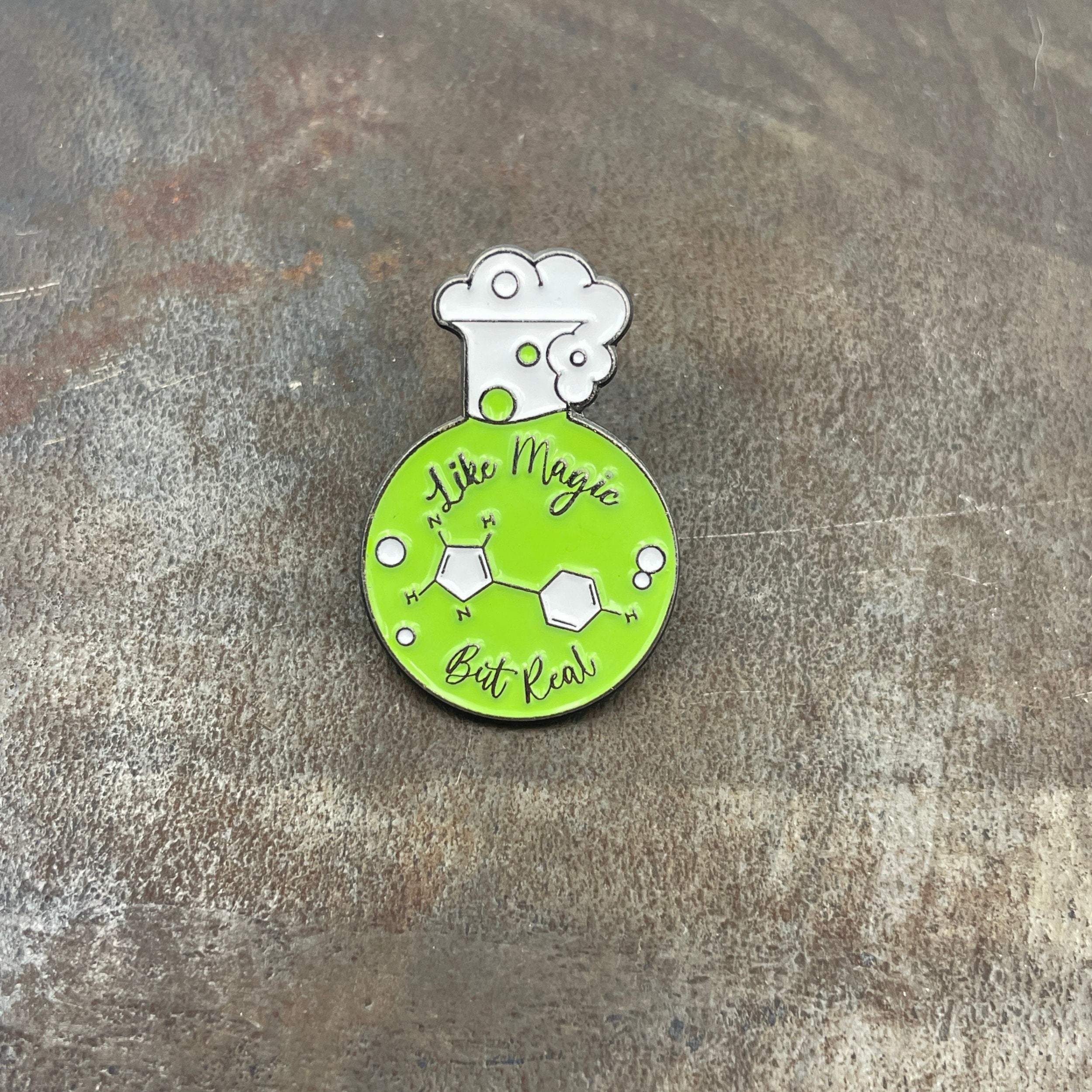 Like Magic but Real Green Science Enamel Pin Badge