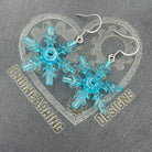 Snowflake Earrings made with upcycled LEGO®