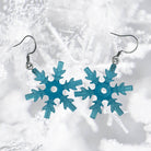 Snowflake Earrings made with upcycled LEGO®