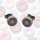 Cute Happy Kawaii Donut Stud Earrings made with upcycled LEGO®