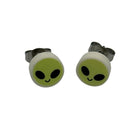 Alien Stud Earrings made with upcycled LEGO®