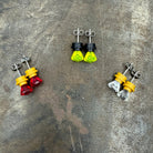 Precious Jewel Stud Earrings made with upcycled LEGO®. Plastic 'Diamond', 'Sapphire' or 'Ruby' for that perfect someone