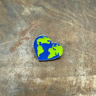 Heart Earth Enamel Pin Badge. Environmental Sustainability Kawaii Pin